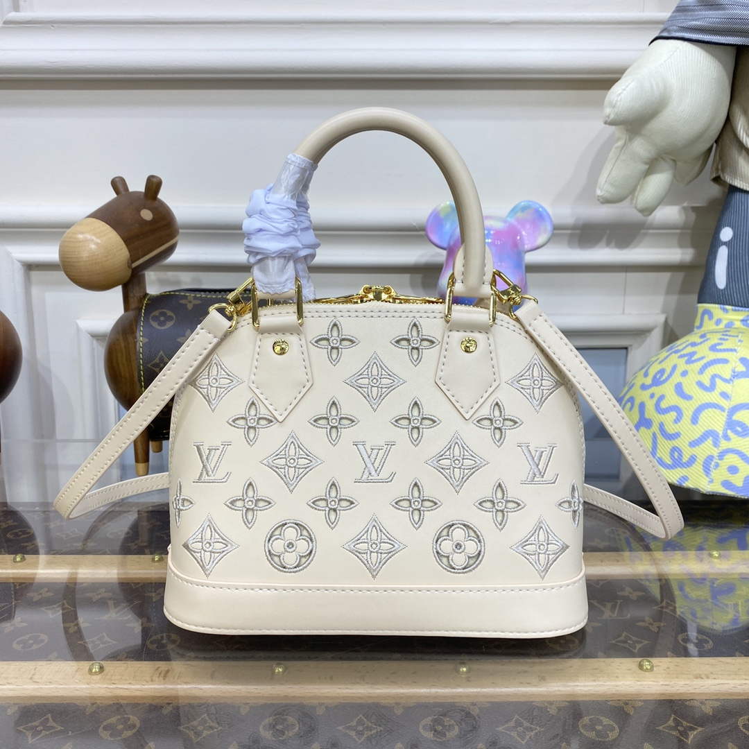 LV M22878 Louis Vuitton Alma BB Handbag White