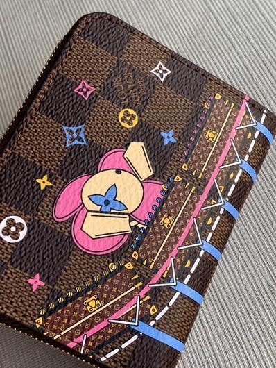 LV N60404 Louis Vuitton Zippy Coin Purse Rose Pivoine Pink