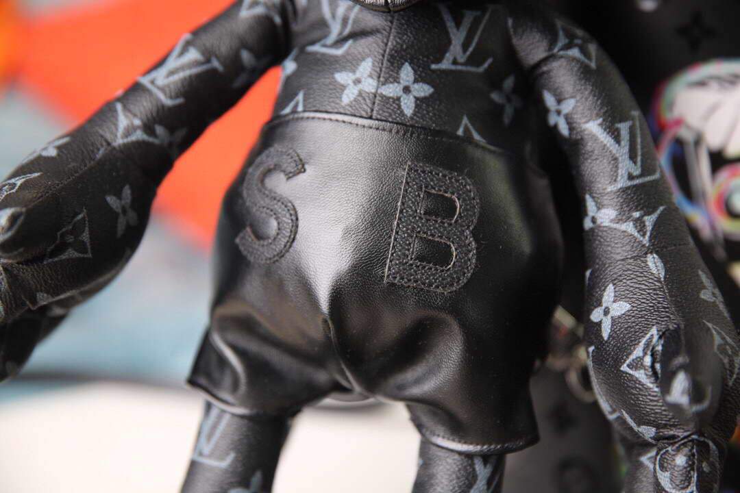 LV Louis Vuitton X Mickey Mouse Plush Thing Bag Monogram Black