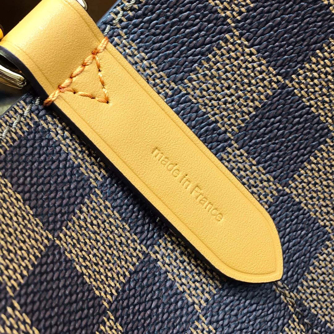 LV N40213 Louis Vuitton NONO MM Bag Damier Ebene Safran Yellow