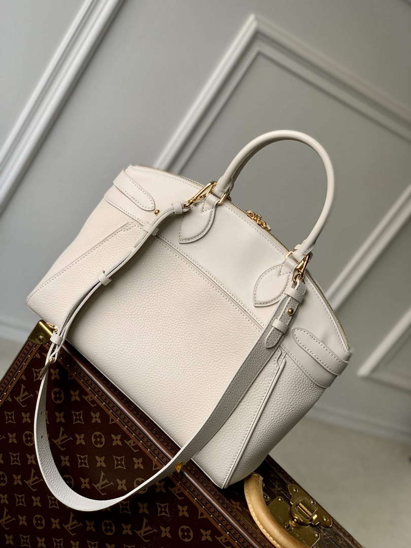 LV M23061 Louis Vuitton Lock It MM Bag Cr��me Beige