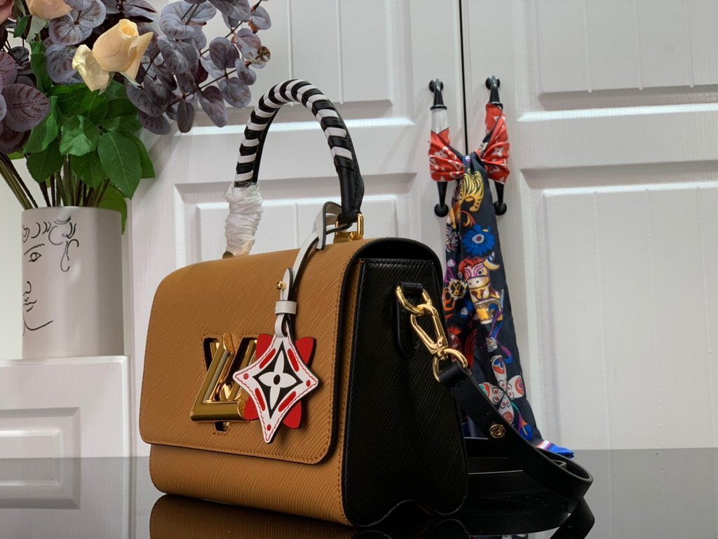 Louis Vuitton M56780 LV Crafty Twist MM Bag M56779 Epi Brown