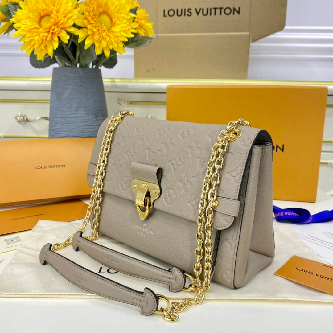 LV M44929 Louis Vuitton Vavin PM Shoulder Bag Tourterelle Grey