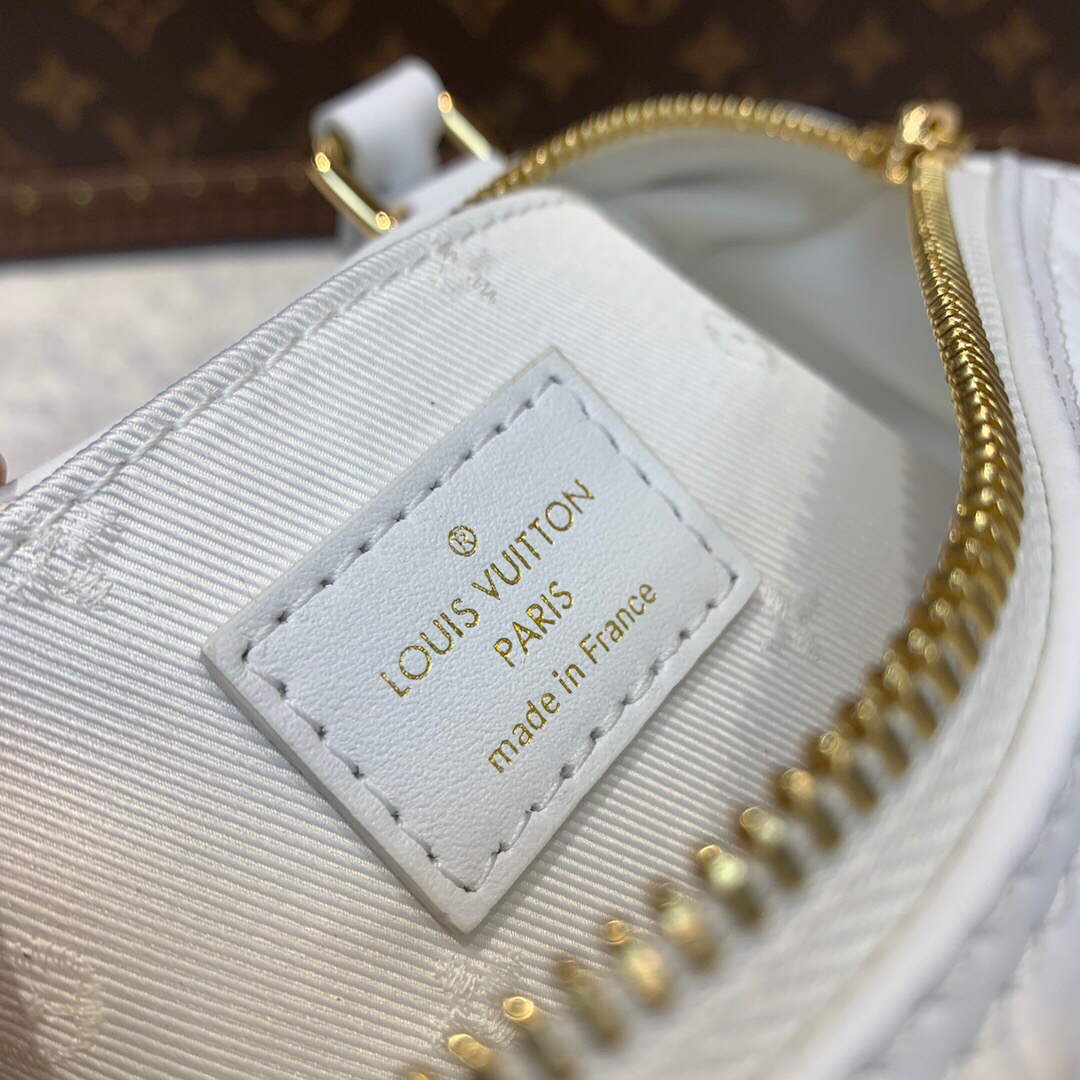 LV M59827 Louis Vuitton Papillon BB Handbag Snow White