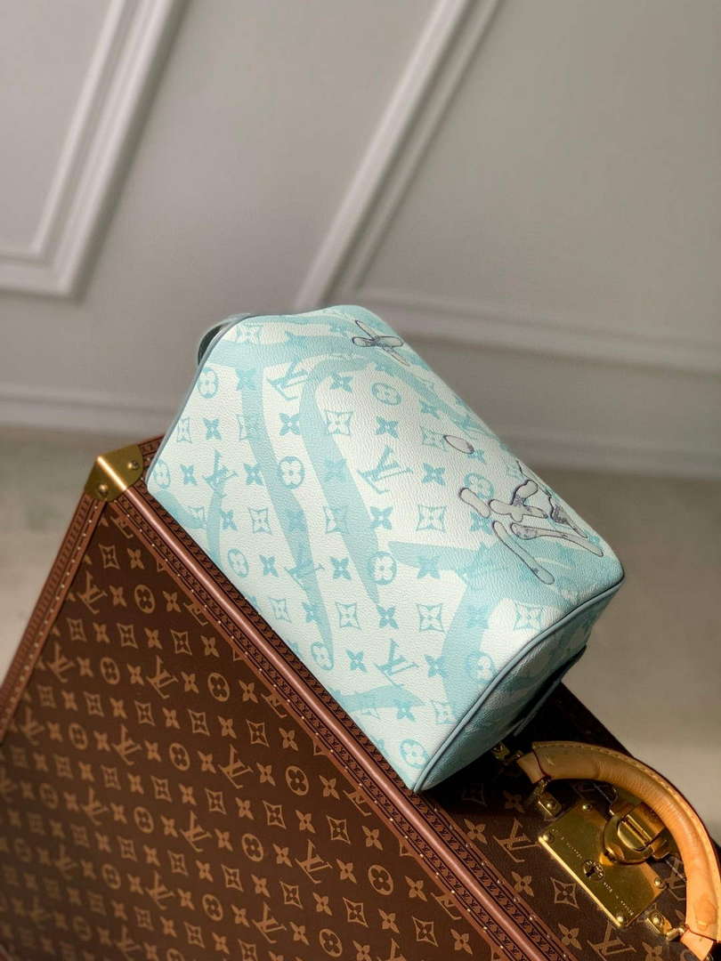 LV M82337 Louis Vuitton Dopp Kit Toiletry Bag Crystal Blue