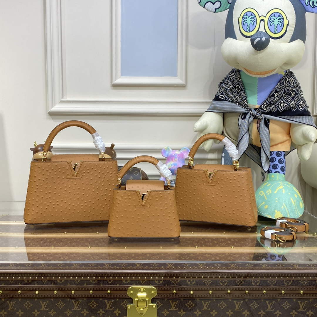 LV N81523 Louis Vuitton Capucines Mini Handbag Brown