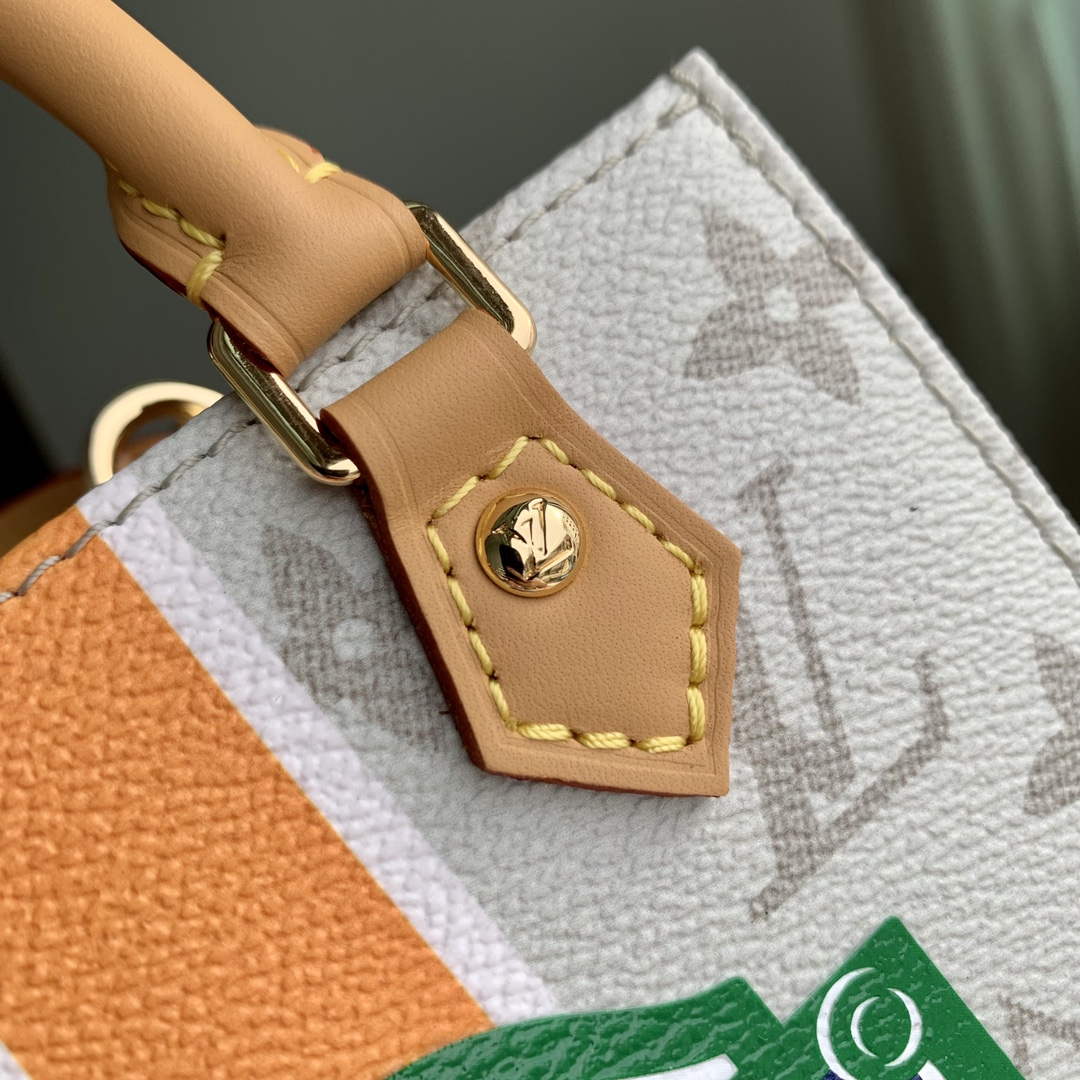 LV M23615 Louis Vuitton Petit Sac Plat Bag Beige/Ocher