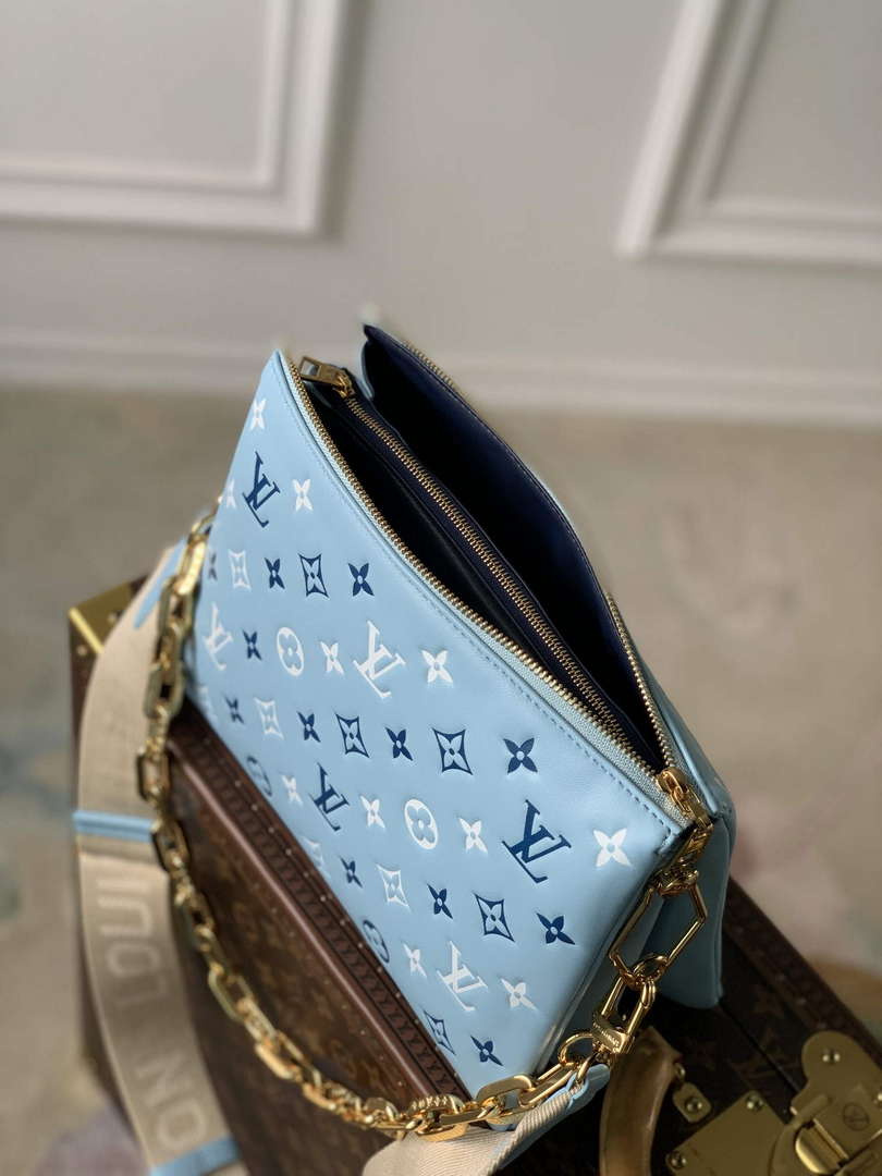LV M22953 Louis Vuitton Coussin PM Tricolor Bag Blue