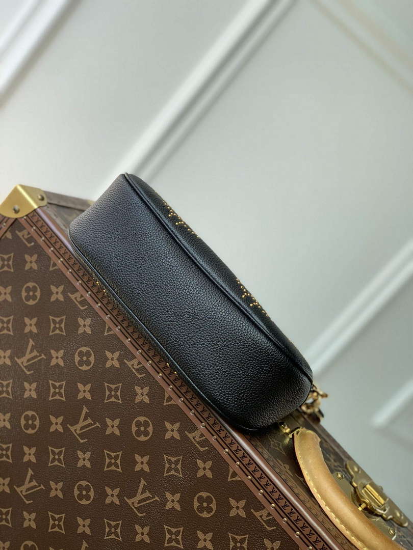 LV M46735 Louis Vuitton Bagatelle Handbag Black