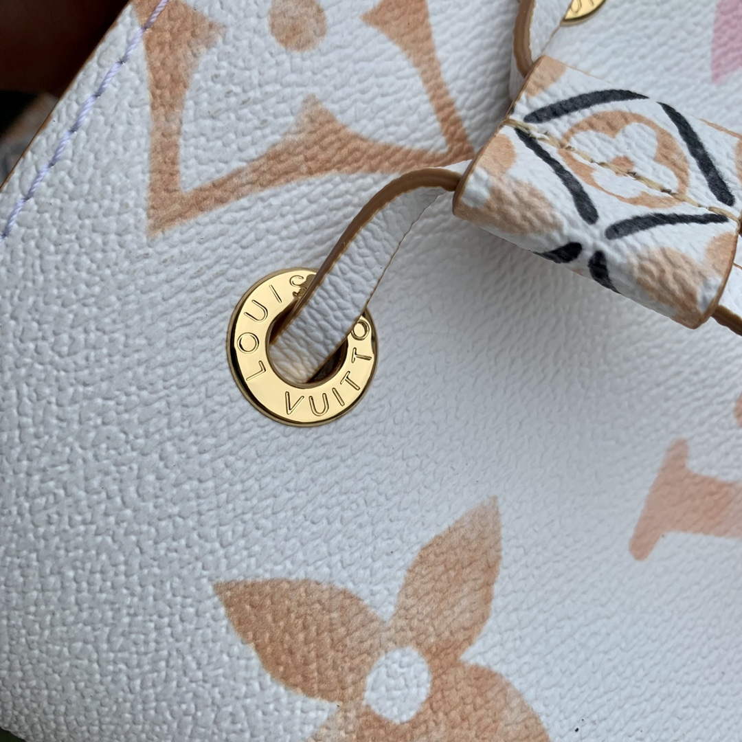 LV M22985 Louis Vuitton N��ono�� BB Bucket Bag Beige
