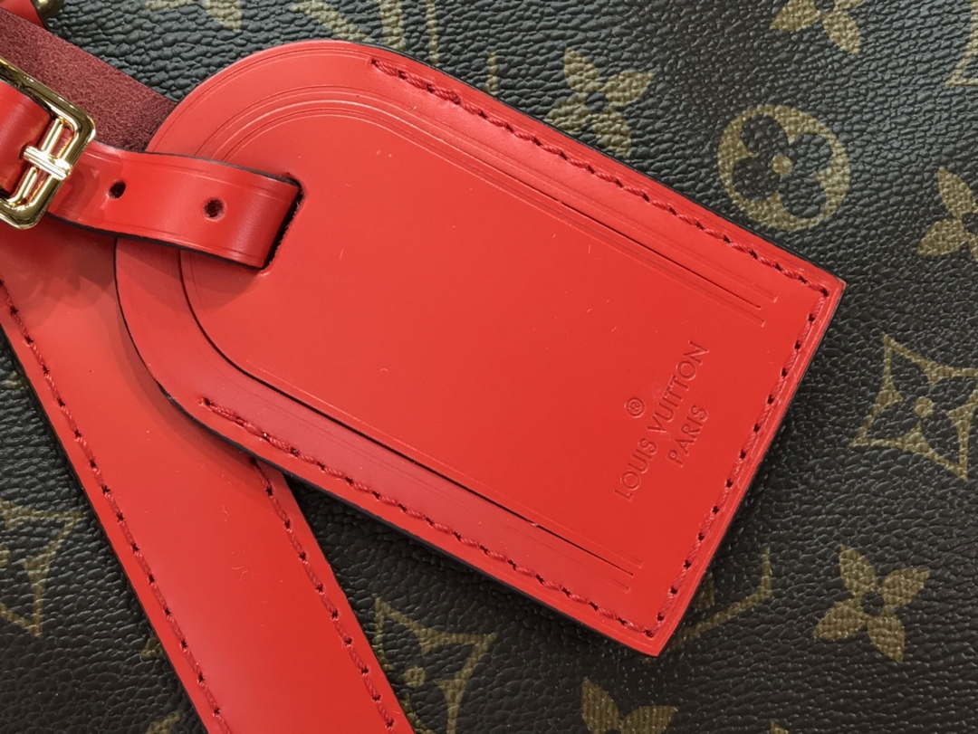 Louis Vuitton LV M44740 Keepall Bandouli��re 50 Monogram Bag Red