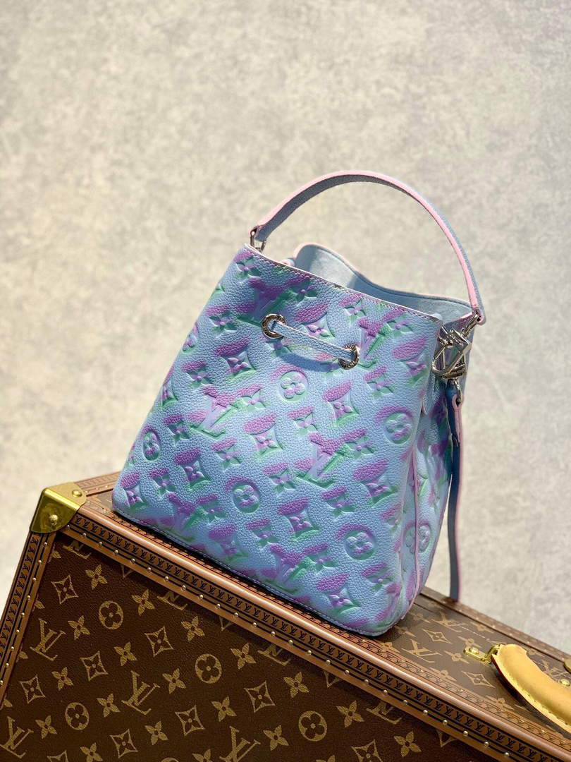 LV M46174 Louis Vuitton NONO BB Bucket Bag Blue