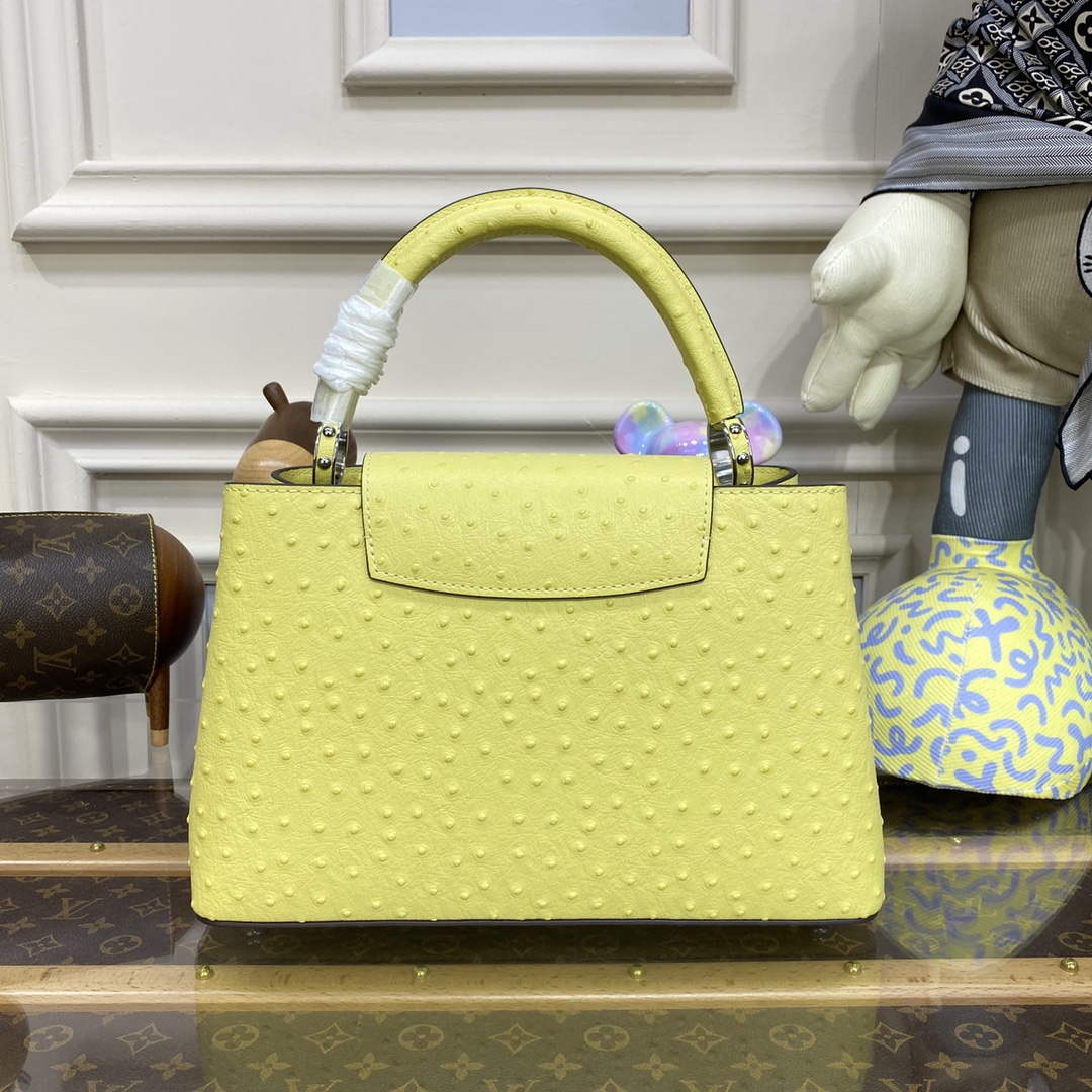 LV N81279 Louis Vuitton Capucines MM Handbag lemon yellow