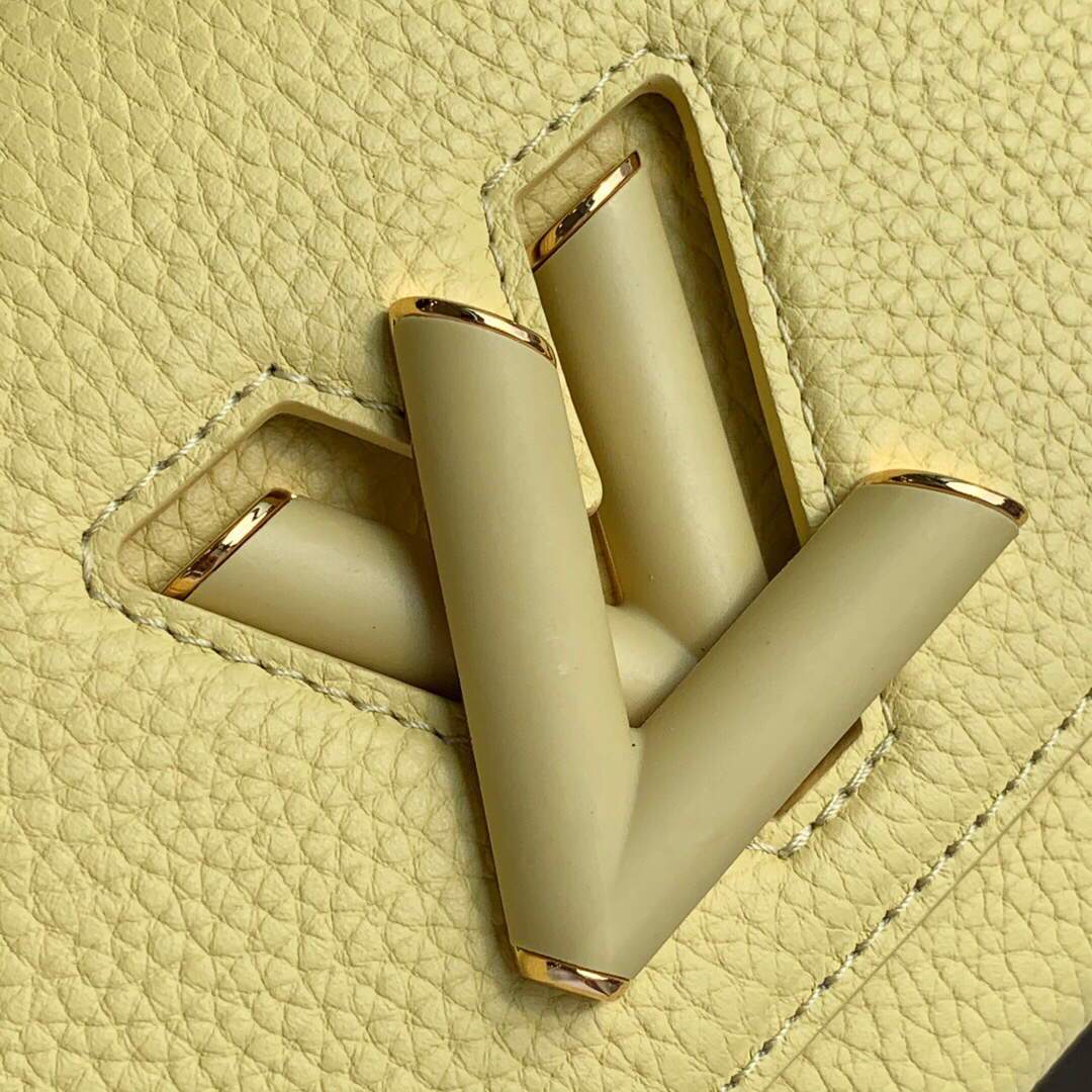 LV M58571 Louis Vuitton Twist PM Leathers Handbag Ginger Yellow