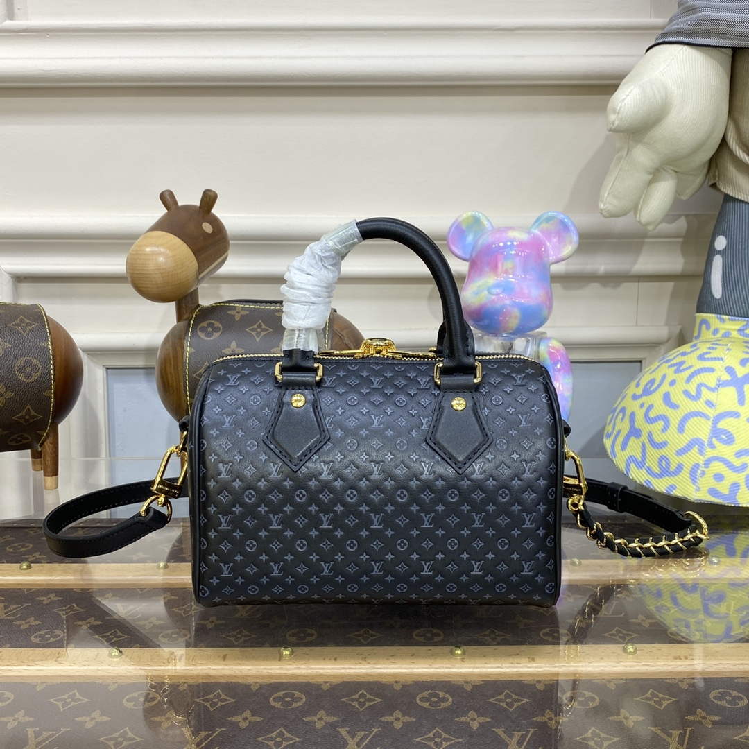 LV M22595 Louis Vuitton Speedy Bandouli��re 20 Handbag Black