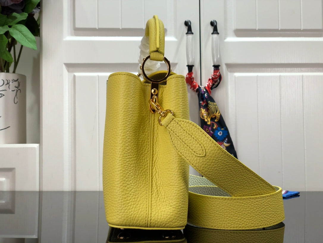 LV M48865 Louis Vuitton Capucines Mini BB Handbag Yellow