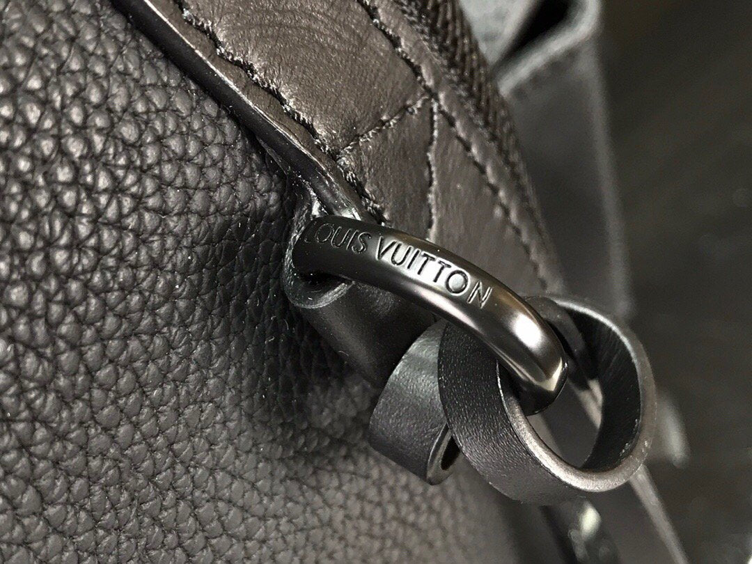 LV M57079 Louis Vuitton Backpack Black Grained Calf Leather