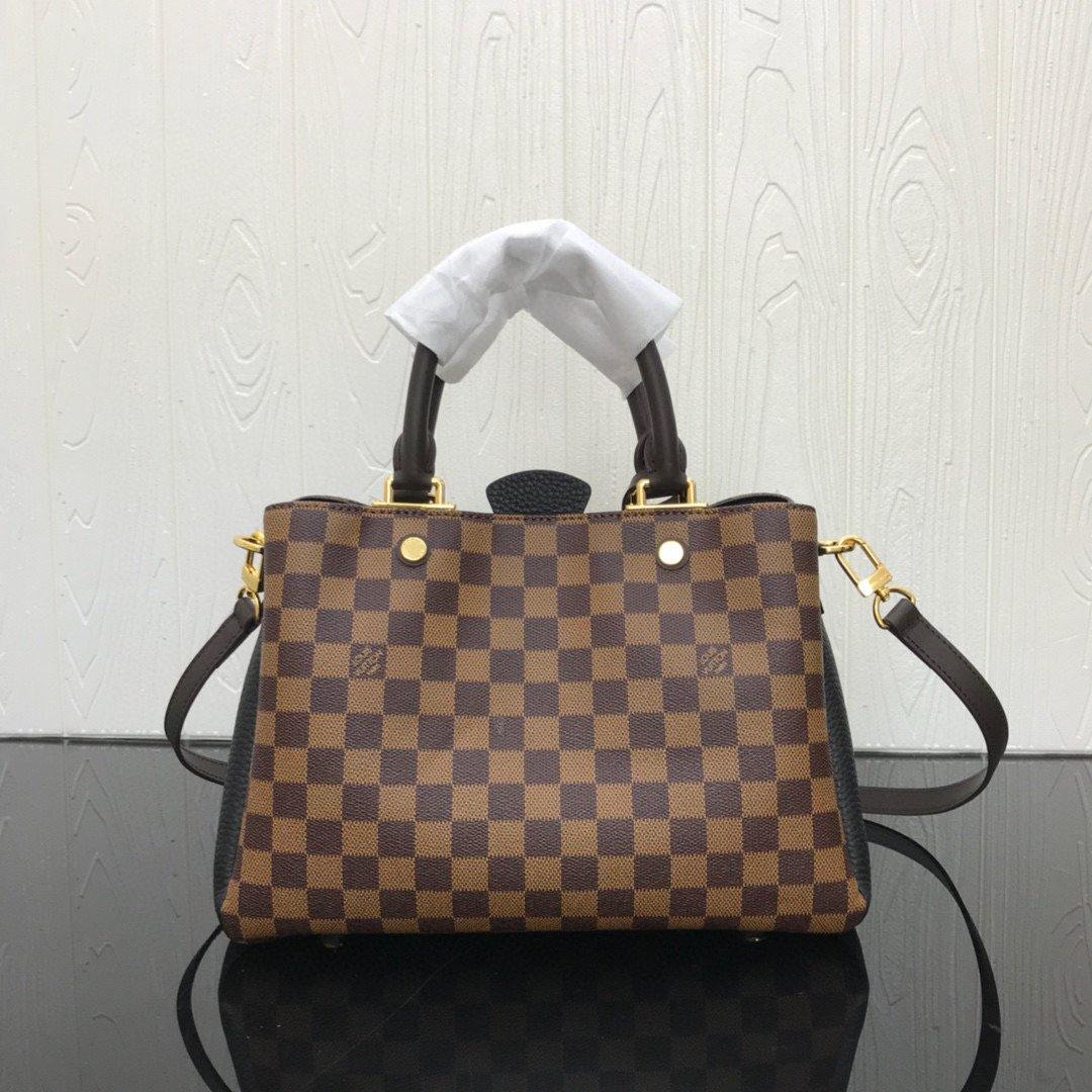 LV N41673 Louis Vuitton N41674 Brittany BB Tote Damier Ebene Black