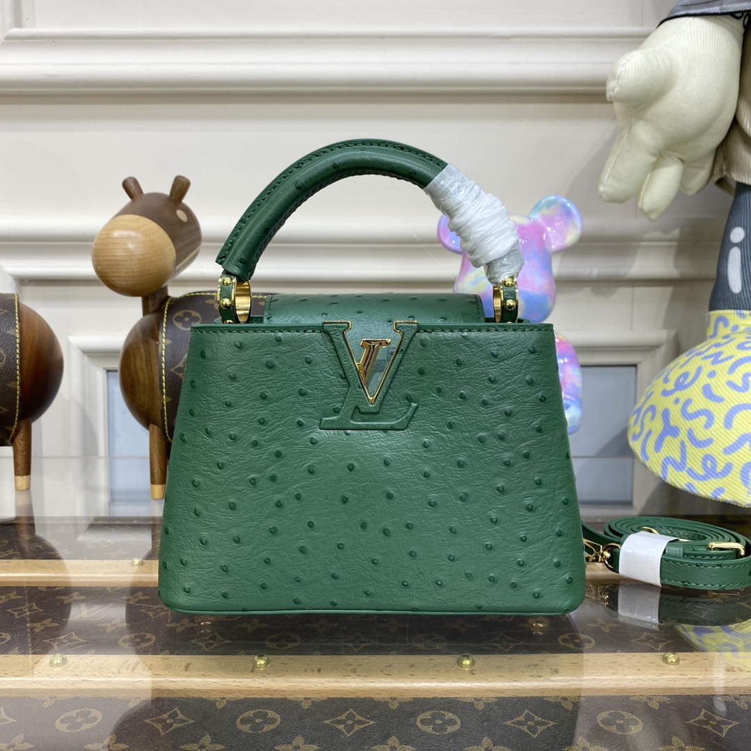 LV N93075 Louis Vuitton Capucines Mini Handbag Mint Green