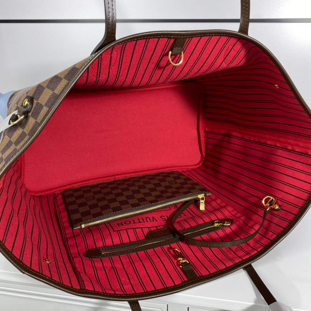 Louis Vuitton LV N41357 Neverfull GM Damier Ebene coated canvas