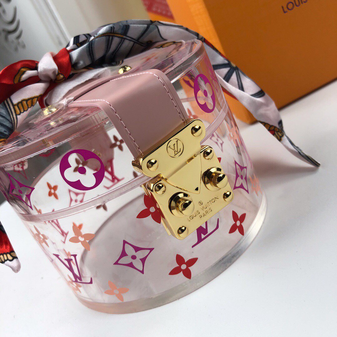 LV GI0203 Louis Vuitton Plexiglass Box Scott Pink