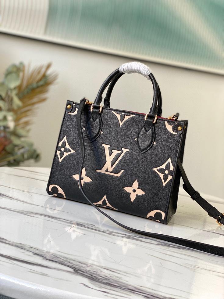 LV M45659 Louis Vuitton M45654 Onthego Pm Tote Bag Black