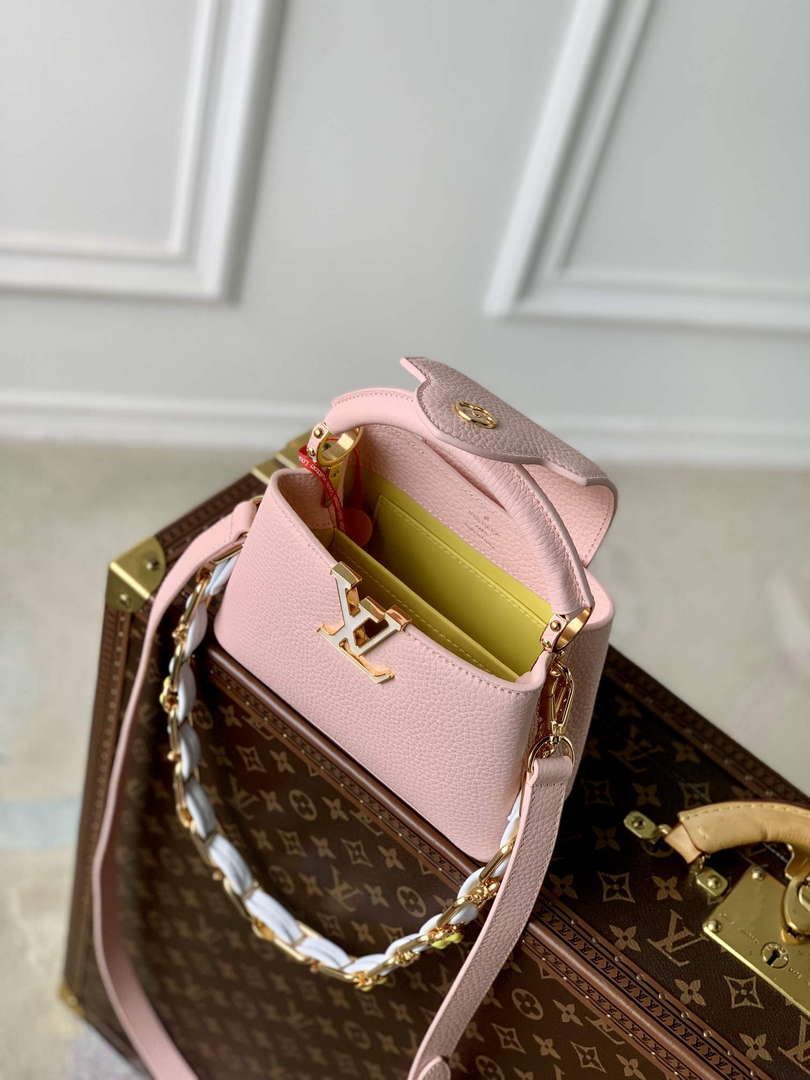 LV M23363 Louis Vuitton Capucines Mini Handbag Jasmine Pink