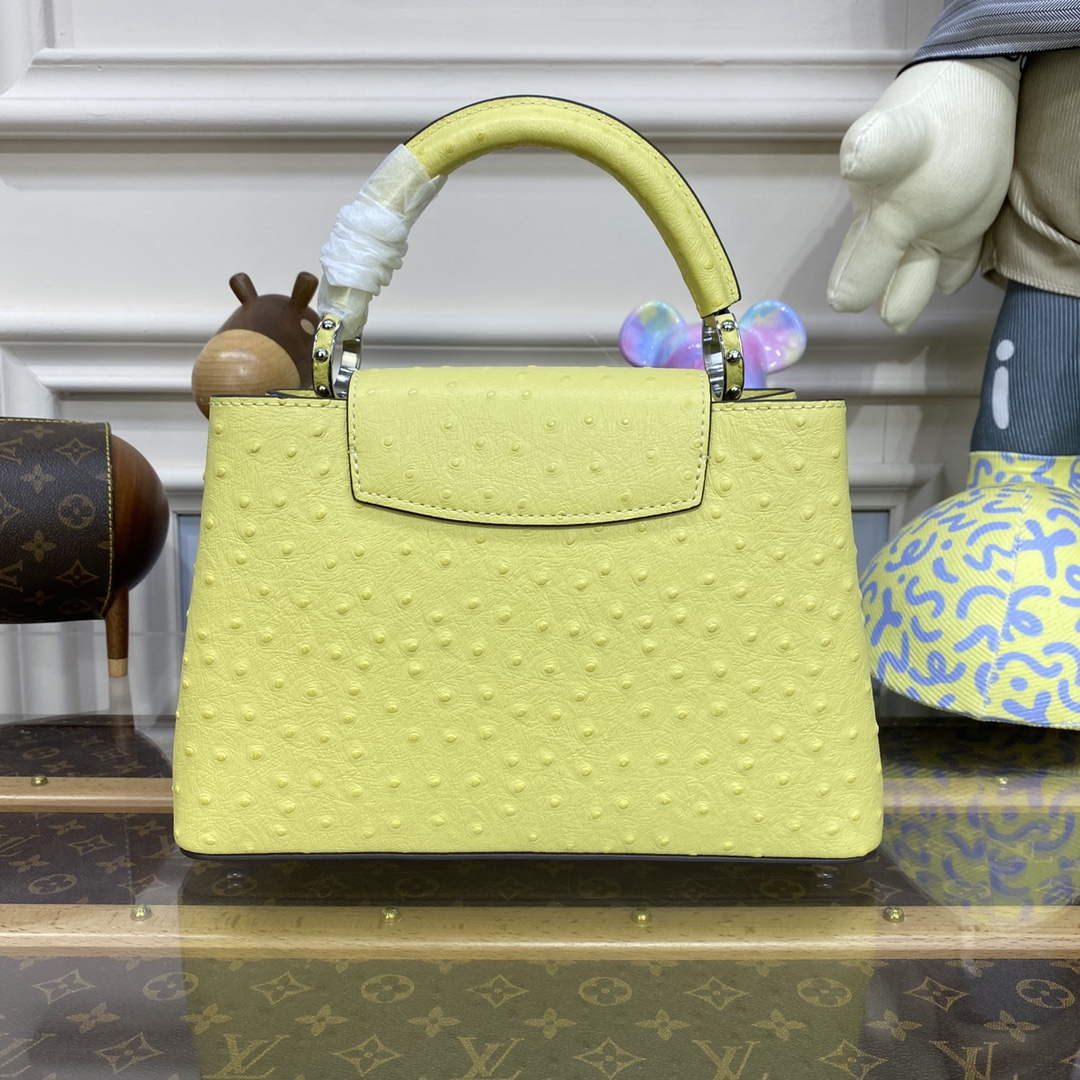 LV N81523 Louis Vuitton Capucines BB Handbag lemon yellow