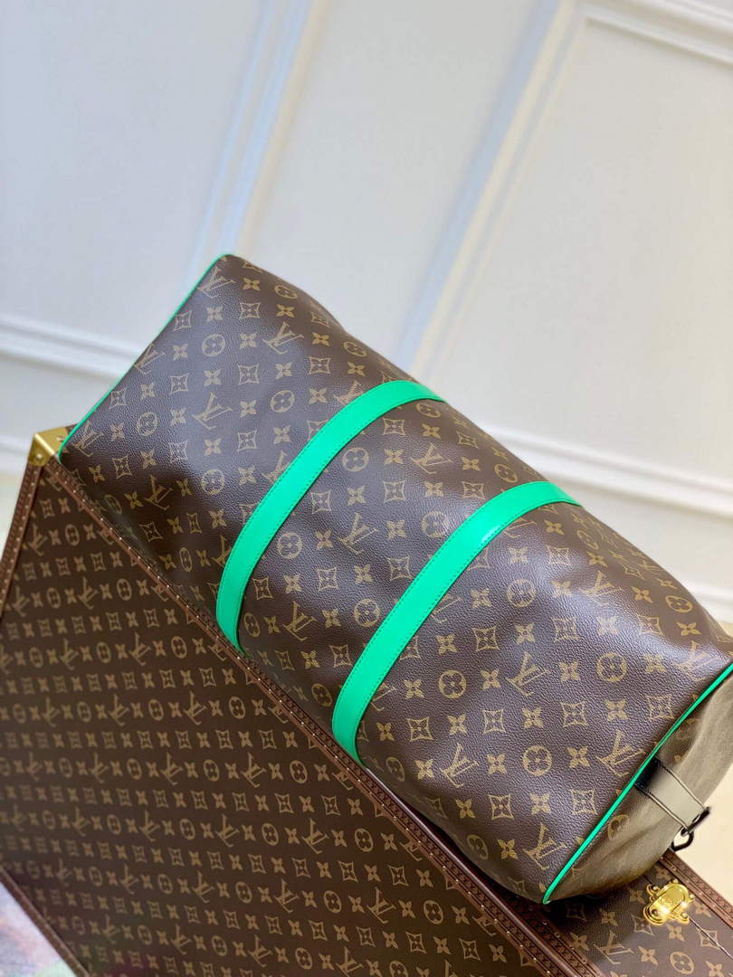 LV M46259 Louis Vuitton Keepall Bandouliere 50 Bag Minty Green
