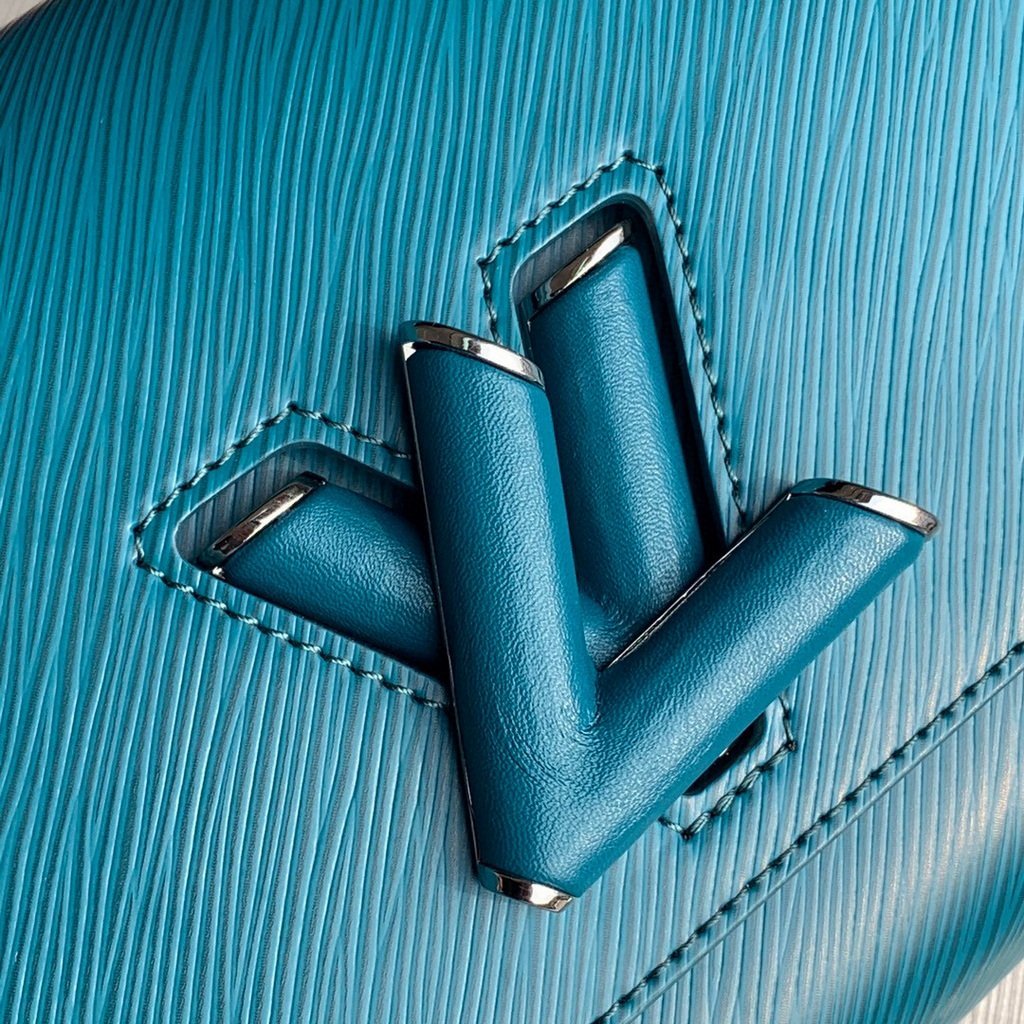 LV M55320 Louis Vuitton Twist MM shoulder Epi M50282 bag Blue
