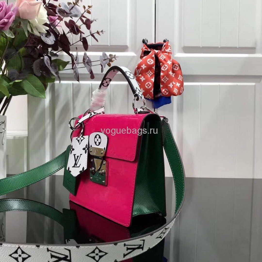 LV M90468 Louis Vuitton Spring Street Monogram Vernis Bag M90505 Plum