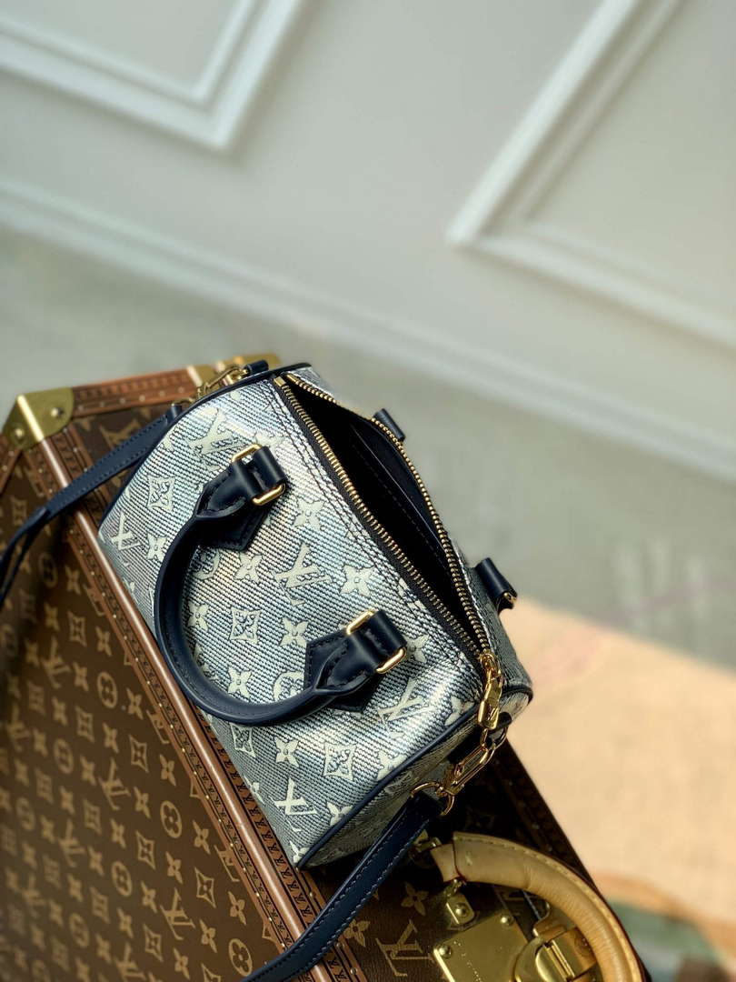 LV M23069 Louis Vuitton Speedy Bandouli��re 20 Handbag Blue