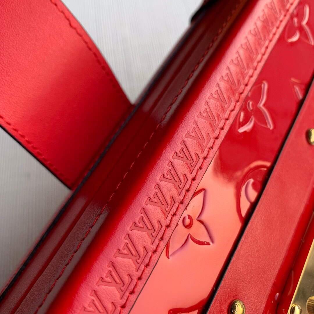 LV M40273 Louis Vuitton Petite Malle Leather M54180 Red