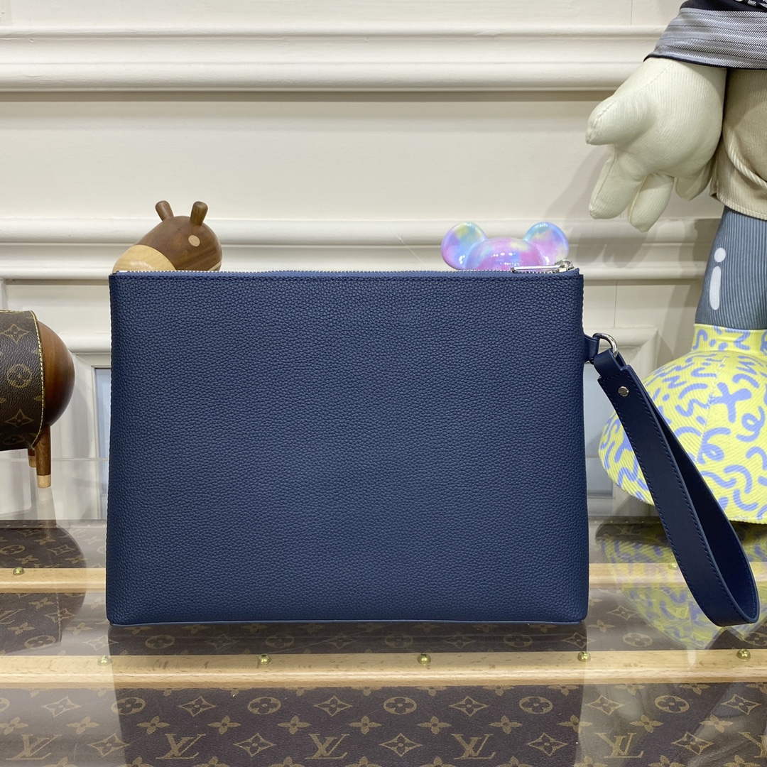 LV M69837 Louis Vuitton Takeoff Pouch Bag Blue