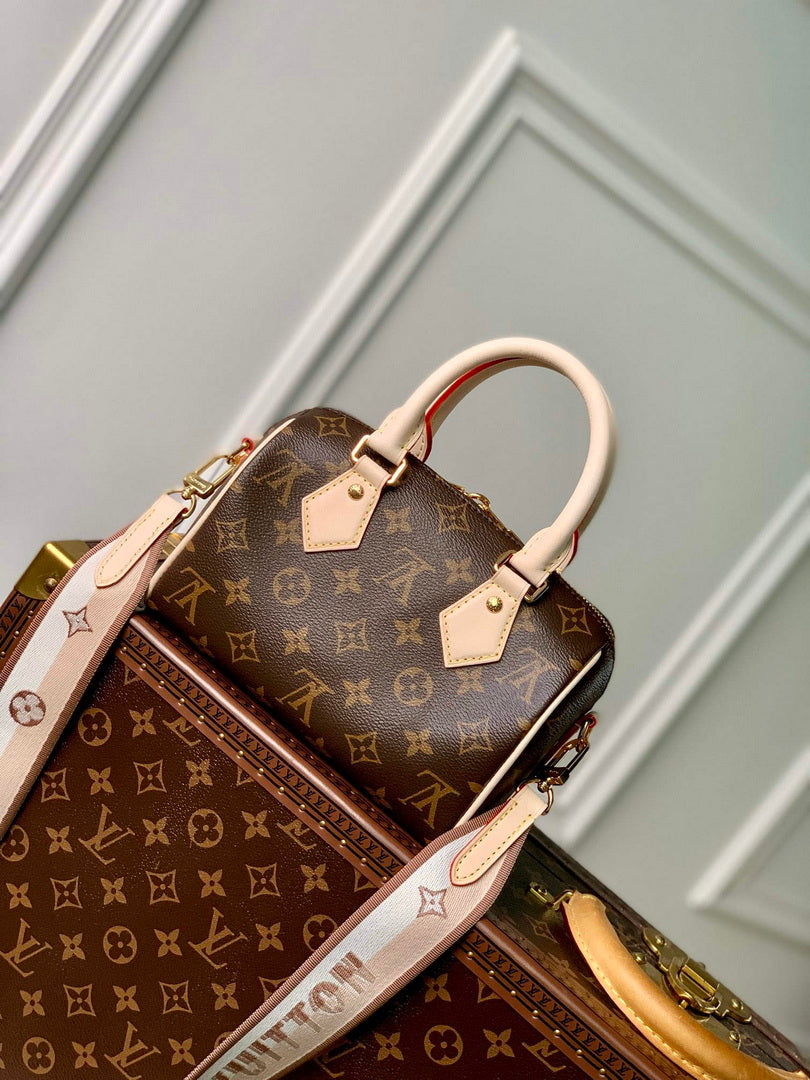 LV M46222 Louis Vuitton Speedy Bandouli��re 20 Beige