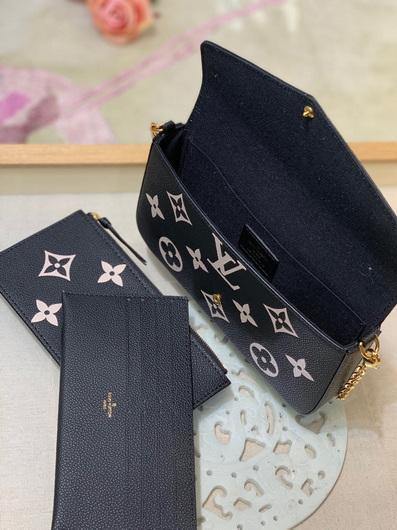 LV M80482 Louis Vuitton M69977 F��licie Pochette Leather Black