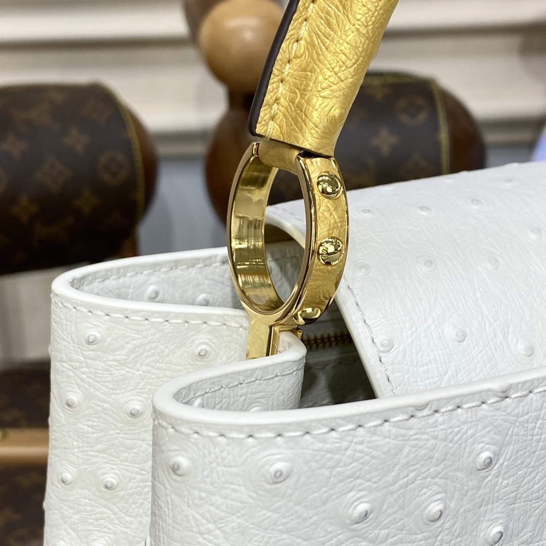 LV N81523 Louis Vuitton Capucines BB Handbag White