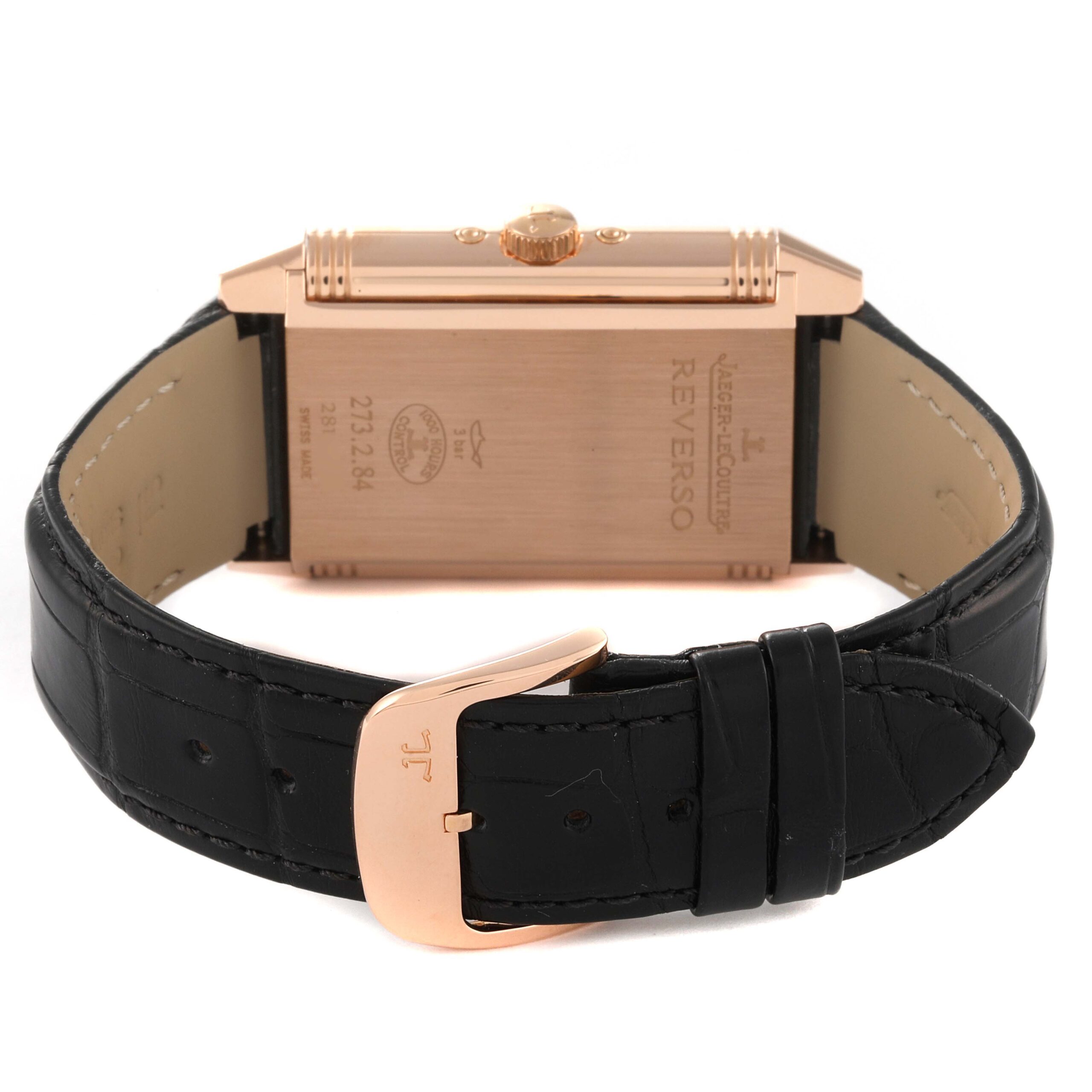 Jaeger LeCoultre Grande Reverso Calendar Moonphase Rose Gold Mens Watch Q3752520