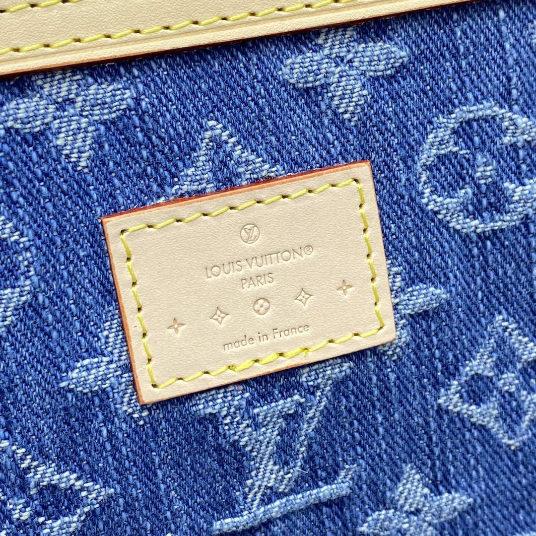 LV M24315 Louis Vuitton Keepall Bandouli��re 45 Bag Blue