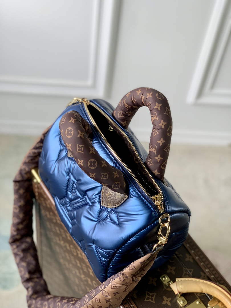 LV M21061 Louis Vuitton Speedy Bandouliere 25 Handbag Navy Blue