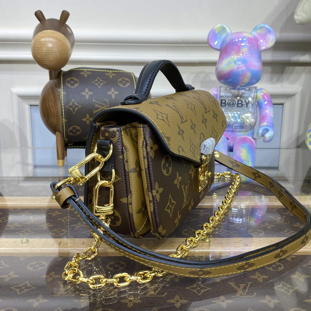 LV M46279 Louis Vuitton Pochette M��tis East West Bag yellow flower