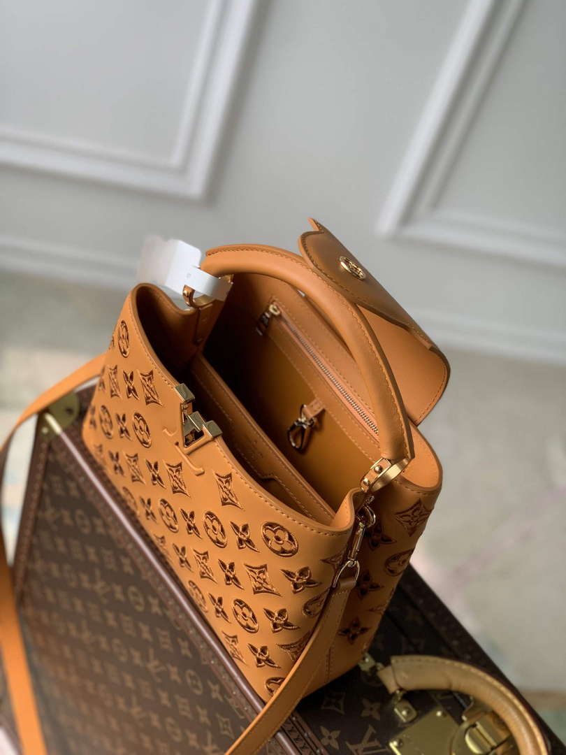 LV M22863 Louis Vuitton Capucines BB Handbag Saffron Yellow
