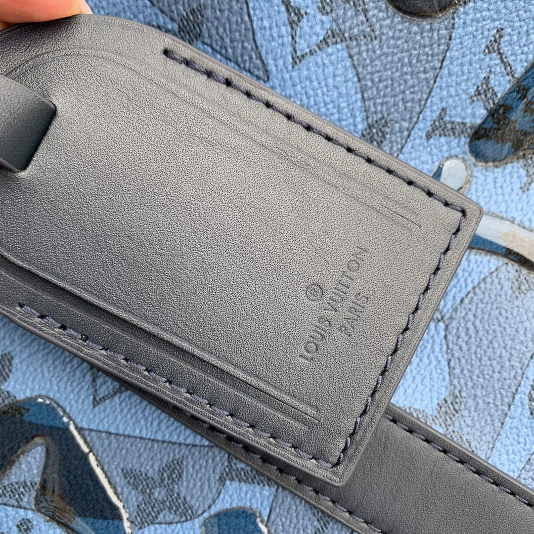 LV M22573 Louis Vuitton Keepall Bandouli��re 35 Abyss Blue