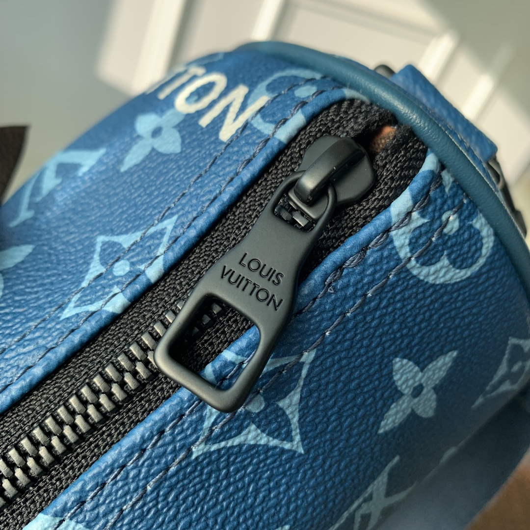 LV M46803 Louis Vuitton Keepall Bandouli��re 25 City Bag Atlantic Blue
