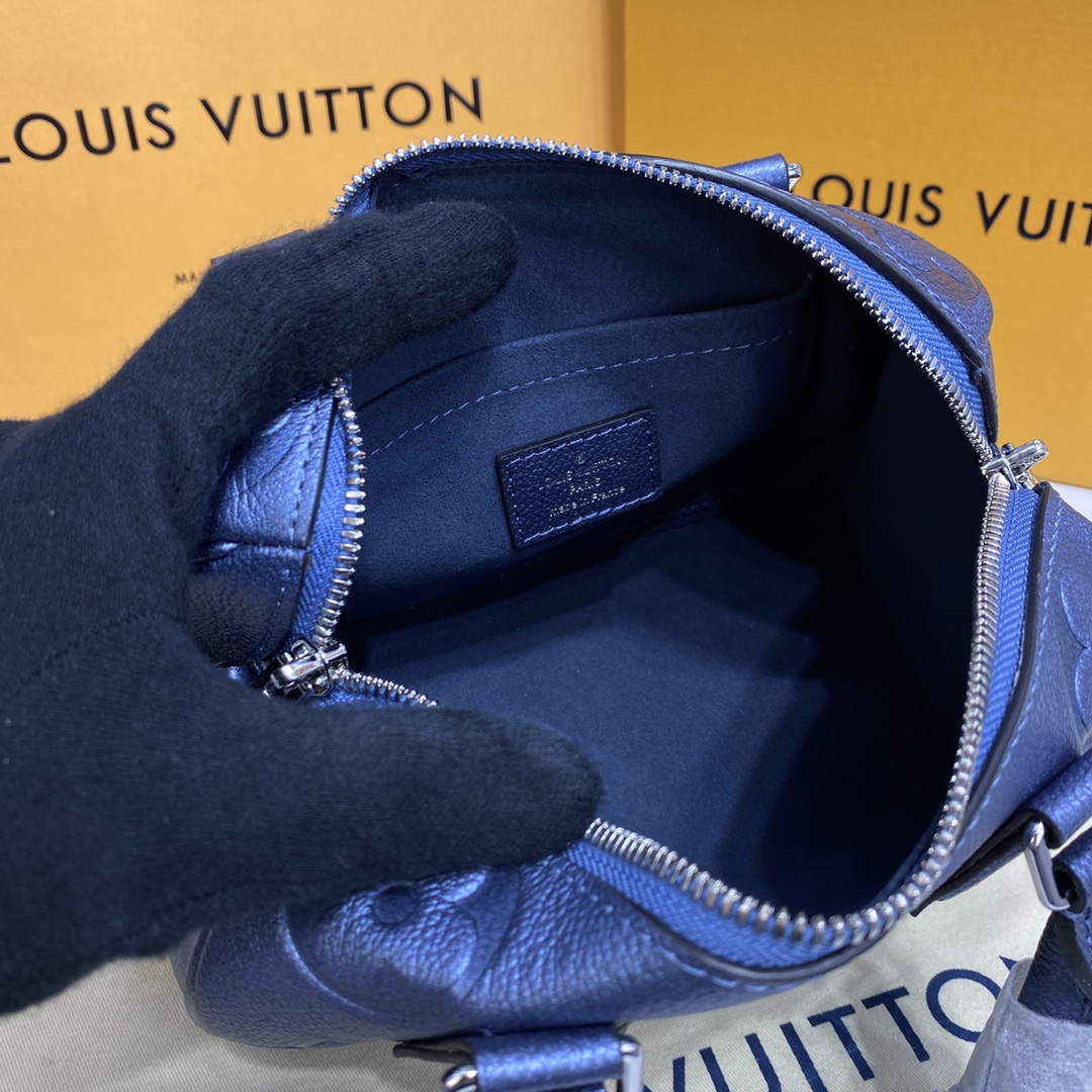 LV M58953 Louis Vuitton Speedy Bandouli��re 20 Bag Blue