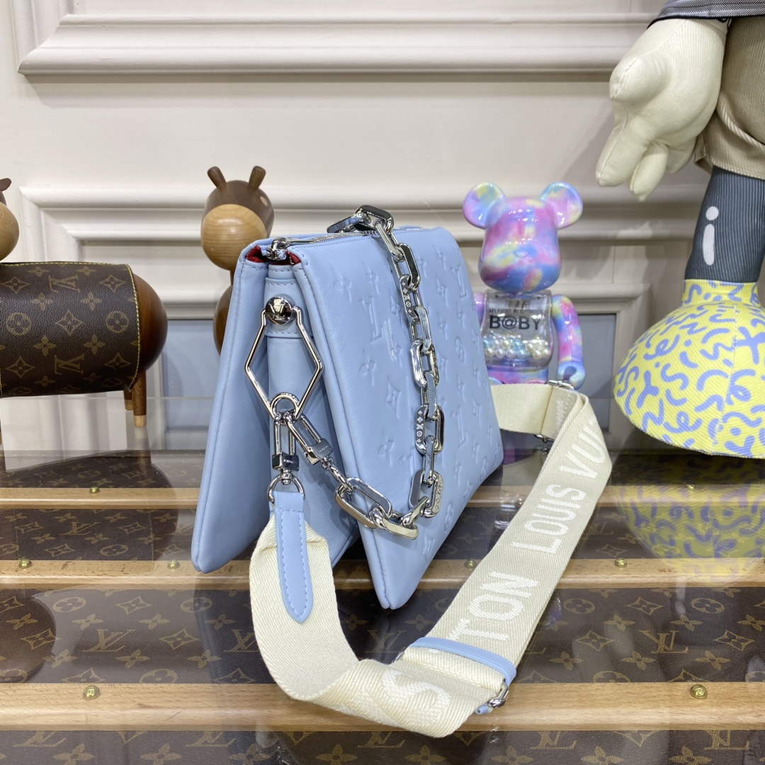 LV M21197 Louis Vuitton Coussin PM Bag Ice Blue