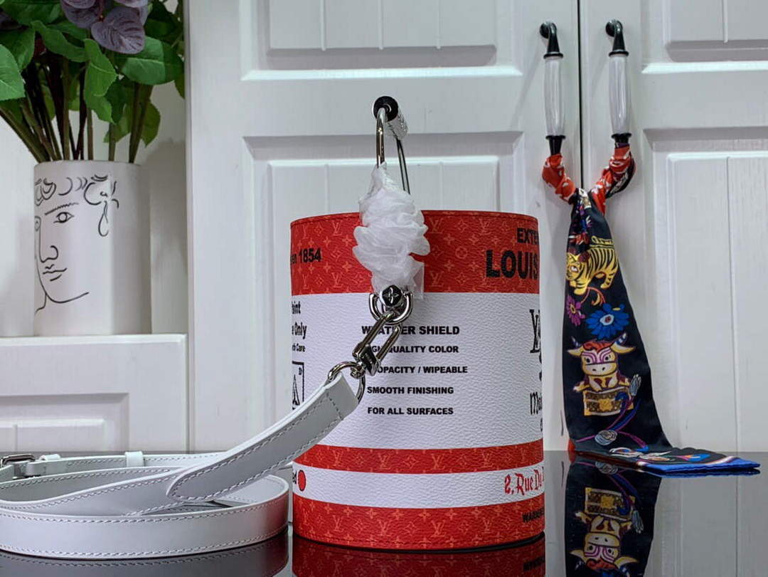 LV M81595 Louis Vuitton LV Paint Can Bag Red