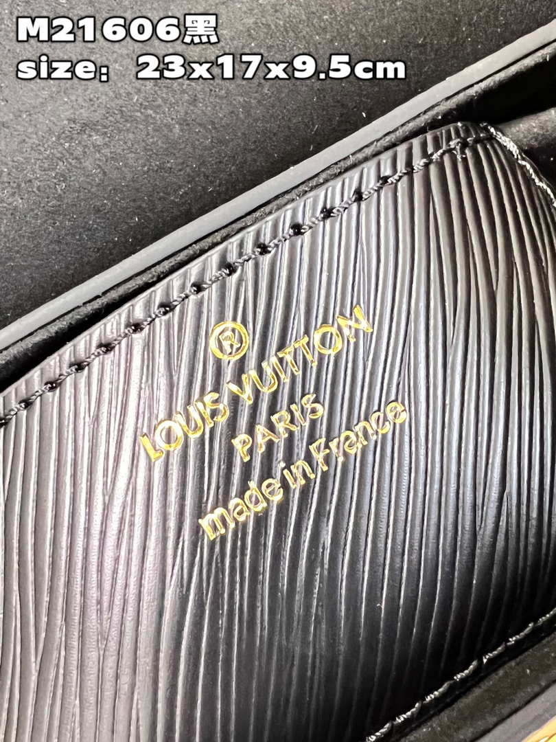 Louis Vuitton LV M20834 Twist MM Bag Epi Black with Pink