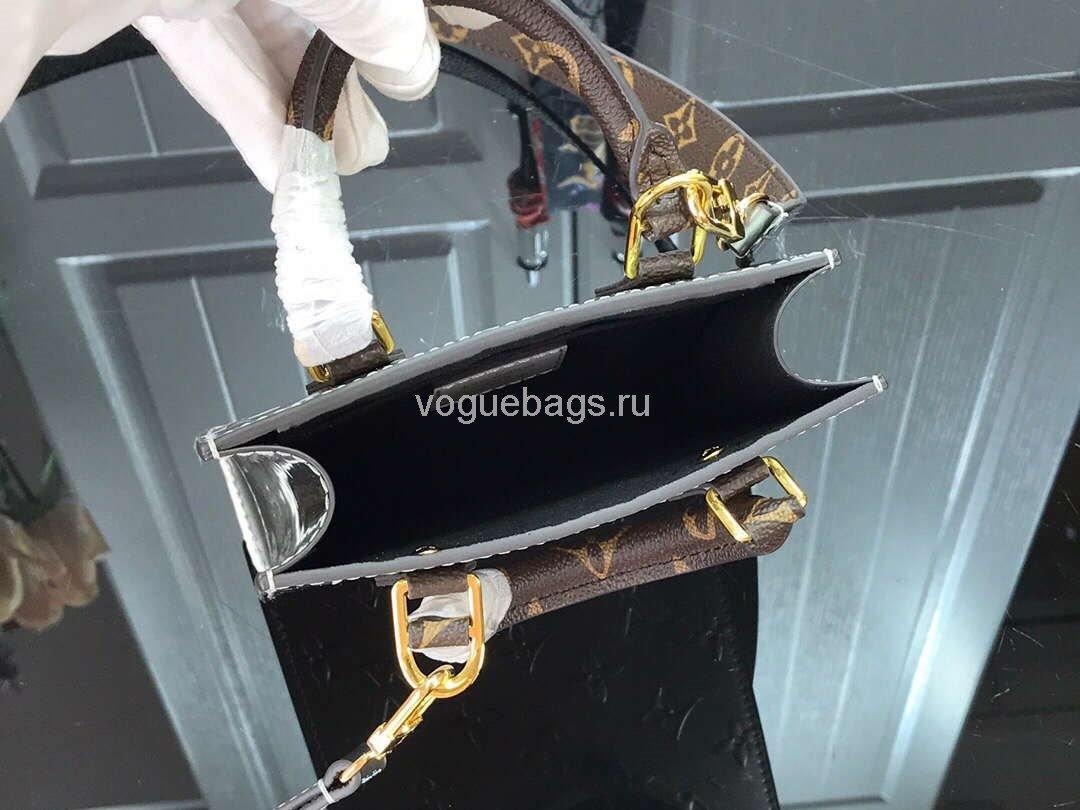 LV M90564 Louis Vuitton Petit Sac Plat Monogram Vernis M69442 Bag Silver