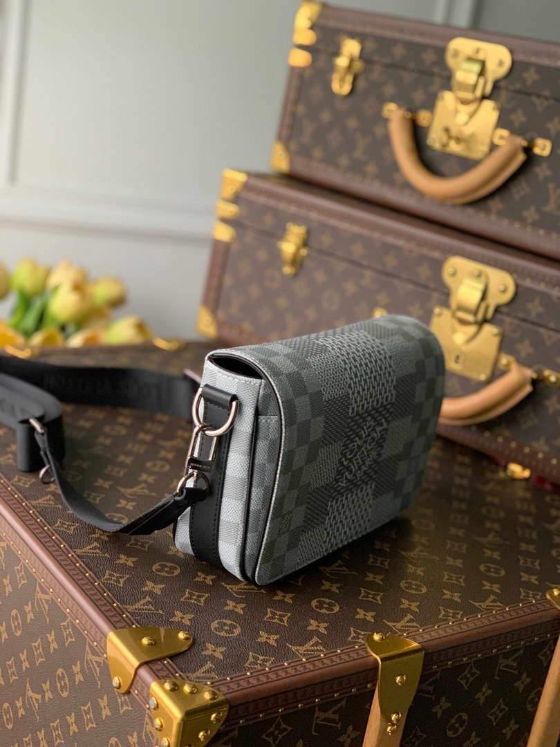 LV N50013 Louis Vuitton Studio Messenger Damier Graphite Gray N50026 Bag